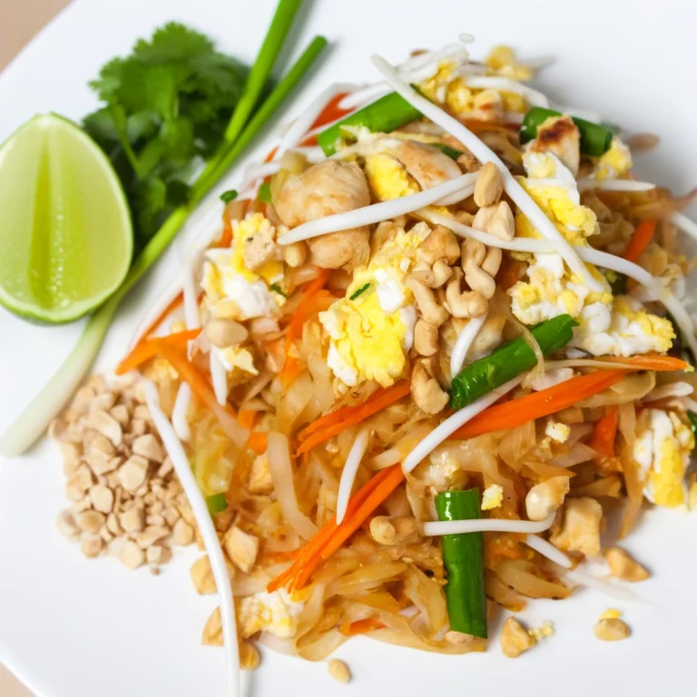 Chicken Pad Thai high in protein