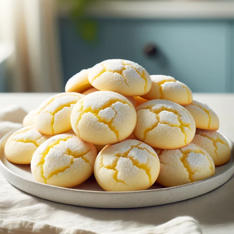 lemon cookies made from cake mix and Cool Whip: