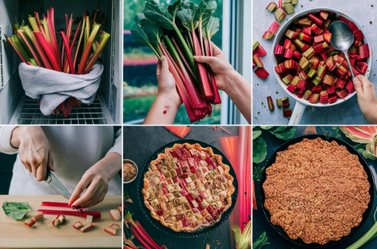 Preparing Rhubarb for Cooking