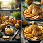 hese images showcase the final dish and the preparation process, emphasizing the delicious and healthy meal.